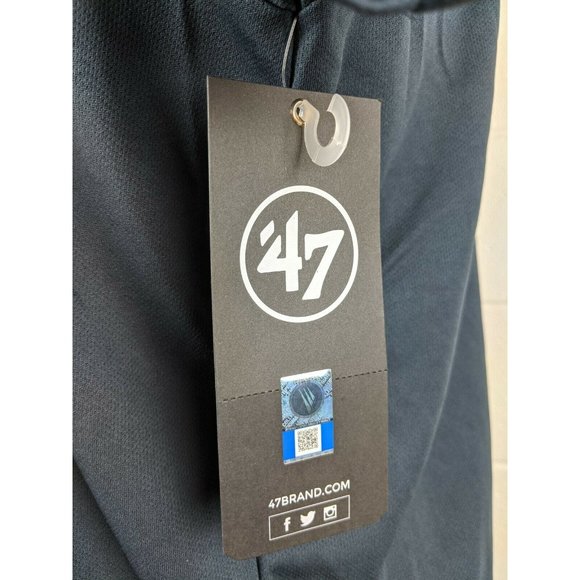 New Mens 47 Brand Michigan Wolverines Embroidered Polo Shirt Blue Large - Picture 7 of 10